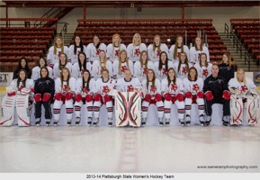 2013-14 Plattsburgh State Cardinals Women's Ice Hockey team photo